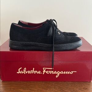 Salvatore Ferragamo Black Oxford Shoes Sleek Design